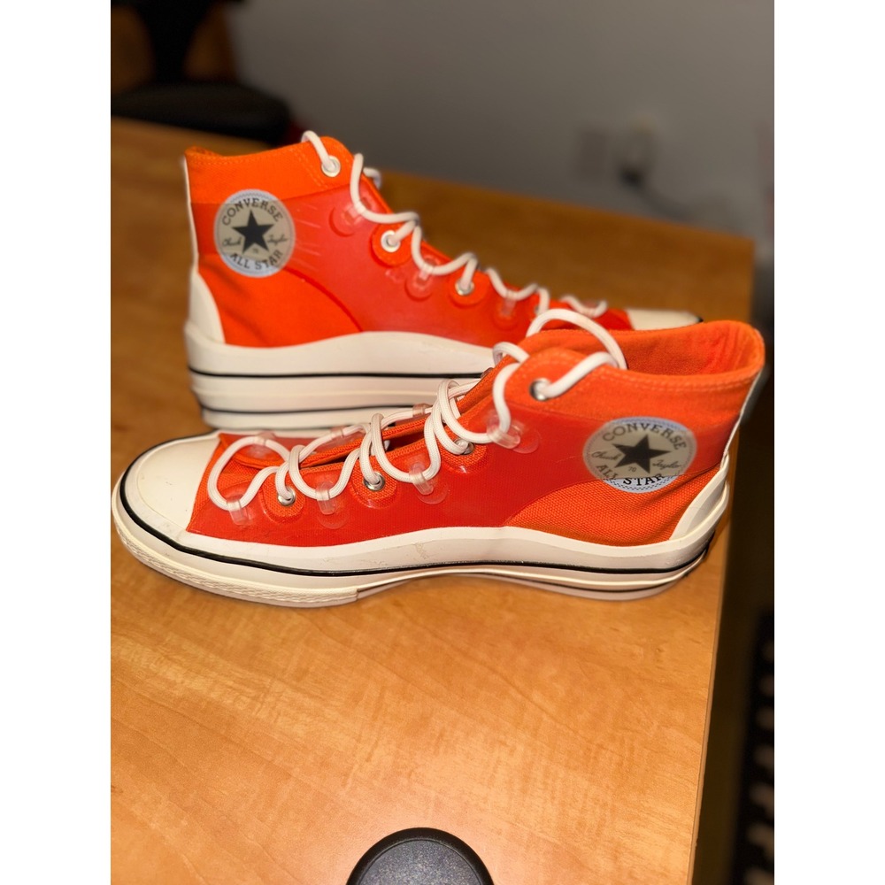 Converse Chuck 70 Utility Hi Orange‎ White Sneakers Mens 12 Womens 14